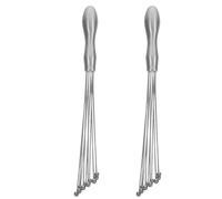 BESTonZON Lot de 2 mini- à billes en acier inoxydable de 31,8 cm, batteur à œufs manuel, pour fouetter, mélanger, battre, sauces, cuisine