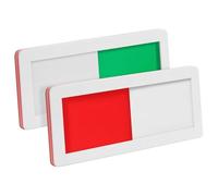 BESTonZON Lot de 2 Panneaux de Porte Coulissante 10X4 CM Blanc sans Texte Indicateur « Vacant » et « Occupé » pour Bureau Salle de Conférence et Toilettes Signalisation D’Intimité