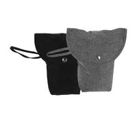 BESTonZON Lot de 2 Paquets Imperméables pour Bébé Pochette de Rangement Portable et Compacte Petit Organisateur Étanche pour Couches pour Sorties et Voyages Coloris Noir et Gris