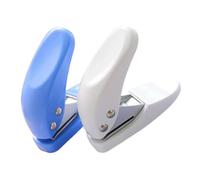 BESTonZON Lot de 2 Perforatrices Manuelles Multifonctions Perforateur Simple en Métal Perforatrice de Certificat Capacité de Perçage Élevée pour Bureau et École Couleur Aléatoire