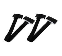 BESTonZON Lot de 2 Sangles de Fixation en Nylon Noir pour Snowboard et Skis Bandoulière Portable Résistante Système de Boucle Sécurisé Transport Extérieur et Sports D’Hiver