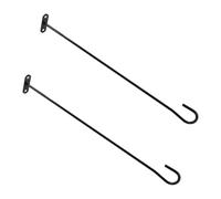 BESTonZON Lot de 2 Supports de Drapeau Horizontaux en Métal Résistant pour Poteau de Boîte aux Lettres de Jardin, Accessoires Robustes pour Mât de Drapeau Extérieur, Installation