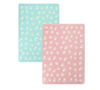BESTonZON Lot de 2 Tapis Anti-dérapants et Imperméables pour Gamelle Chat et Chien, Protection Sol Éclaboussures, Facile à Nettoyer, Résistant aux Griffures, Accessoires Couleur Aléatoire