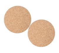 BESTonZON Lot de 2 Tapis de Souris Ronds en Liège Naturel Double Face Grosse Taille Résistant à L’Usure Écologique pour Bureau et Maison Tapis de Souris Fonctionnel Antidérapant