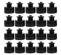 BESTonZON Lot de 20 bouchons push-pull pour bouteilles de 28 mm - Bouchon bouteille d'eau sport - Couvercle rechange - Noir