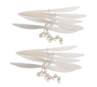 BESTonZON Lot de 20 Hélices pour Modèle D& #39; Avion Hélicoptère Drone Hélices pour Kit De Modèle en Caoutchouc D& #39; Avion Réduit D& #39; Accessoire en