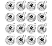 BESTonZON Lot de 20 Pendentifs Boule Disco Vintage 70S Multifonctions en Alliage de Zinc et Plastique pour Porte-Clés Boucles D’Oreilles Colliers Accessoires DIY Décoration Rétro