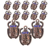 BESTonZON Lot de 20 Pendentifs Scarabée Égyptien en Alliage 26X16 MM Bleu Breloques pour Fabrication Bijoux DIY Charmes pour Collier Bracelet et Accessoires Artisanaux