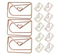 BESTonZON Lot de 20 Trombones en Métal Colorés pour Enveloppes Petits Trombones Mignons Rose Doré et Doré Accessoires Bureau pour Organisation de Documents à la Maison École ou Bureau