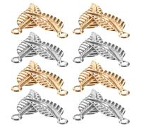 BESTonZON Lot de 200 Breloques Pendentifs Feuille en Alliage Doré et Blanc K Légères et Solide pour Création Bijoux Bracelets et Colliers DIY Accessoires Artisanat Créatif