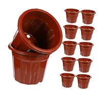BESTonZON Lot de 25 Pots De Fleurs en Plastique avec Drainage pour Jardinière