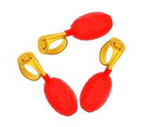 BESTonZON Lot de 3 Bagues Jet d'eau Rouges en Plastique Résistant, Jouets Aquatiques pour Farces du 1er Avril, pour Jeux en Intérieur et Extérieur en Famille ou Entre Amis