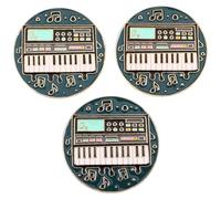 BESTonZON Lot de 3 Broches à Épingle en Alliage Émaillé Épingles de Revers Instrument de Musique Accessoires Mode pour Paquet à Dos et Vestes Broches Métalliques Kawaii pour Musiciens et