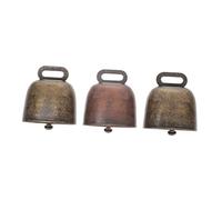 BESTonZON Lot de 3 Cloches en pour Animaux de Compagnie Accessoires Décoratifs pour Vaches et Moutons Cloches Robustes et Solide