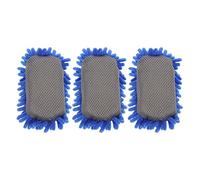BESTonZON Lot de 3 Effaceurs pour Tableau Noir et Blanc Scolaires Mousse Chenille Nettoyante Couleur Bleu Marine Bureau et Usage Domestique Effaceur pour Craie et Marqueur Effaçable à