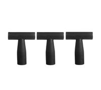 BESTonZON Lot de 3 Manches de Pelle en Plastique Noir T Poignées de Rechange Ergonomiques pour Outils de Creusage et Jardinage Accessoires Solide Adaptés pour Pelles Bêches