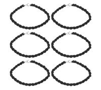 BESTonZON Lot de 3 Paires de Sangles Élastiques Noires pour Jambières de Pantalon, Corde Résistante Crochet Métallique, Accessoires de Camping et Cyclisme pour Maintien Antidérapant en