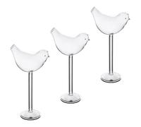 BESTonZON Lot de 3 Verres à Oiseaux Créatifs en Verre Délicat pour Cocktails Originaux pour Fêtes et Banquets