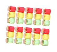 BESTonZON Lot de 30 Mini Bocaux à Bonbons en Résine Colorée Jaune Rouge et Verte Décoration Miniature pour Maison de Poupée Accessoires Artisanaux pour Ornements et Jeux