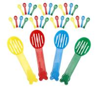 BESTonZON Lot de 32 Pelles à Litière en Plastique pour Hamsters Nains et Gerbilles, 4 Couleurs, Mini Pelles Légères Bords Arrondis, Outils de Nettoyage pour Cages de Petits Animaux