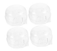 BESTonZON Lot de 4 Cache-boutons Cuisinière Gaz Transparents pour Sécurité Garçon et Filles, Protection Anti-allumage, Matériau Résistant, Usage la Cuisine Familiale, Prévention Accident