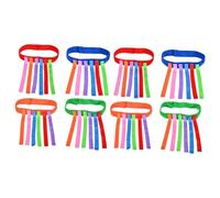 BESTonZON Lot de 4 Ceintures de Jeu Queue pour Garçon et Filles Tissu Oxford Résistant Couleurs Vives Mandarine Vermillon Bleu Vert Accessoires D’Entraînement Sensoriel pour Motricité et
