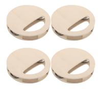 BESTonZON Lot de 4 hochets en bois pour bébé, peinture à faire soi-même, instrument de percussion, apprentissage précoce, jouet Montessori pour nourrissons, interaction parent-enfant