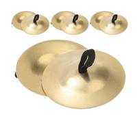 BESTonZON Lot de 4 mini cymbales à doigts pour danse du ventre, petites cymbales à main portables en cuivre, instrument de musique pour danse, batterie, spectacle, danseuse, fête