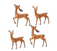 BESTonZON Lot De 4 Mini Figurines De Cerf Mignonnes pour Décoration De Bureau Jardin Et Balcon