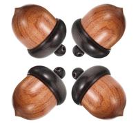 BESTonZON Lot de 4 Pendentifs Gland en Bois 31X22 MM Breloques Glands Décoratives Soi-Même pour Bijoux DIY Accessoires Artisanaux Originaux pour Création de Bracelets et Colliers