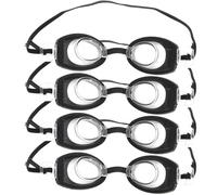 BESTonZON Lot de 4 Petites Lunettes de Natation en Plastique Noir pour Poupées Accessoires Photo Décoratifs Légères et Solide pour Jouets Garçon et Filles et Bricolage Couleur Aléatoire