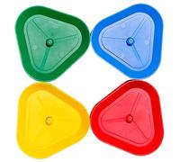 BESTonZON Lot De 4 Porte-Cartes Triangulaires Multicolores pour Adultes Et Garçon Et Filles, Taille Compacte, en Plastique, Extensible pour Jeux De Société Familiaux Et Détente Autour Table