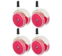 BESTonZON Lot de 4 roues de poussette : roulettes pivotantes silencieuses, accessoires de remplacement pour poussette, marcheur