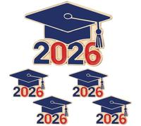 BESTonZON Lot de 5 Épinglettes de Remise de Diplôme 2026 en Alliage, Broches à Épingle Chapeau de Diplômé, Accessoires pour Cérémonie Universitaire et Présents Souvenir de Fin