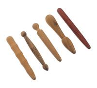 BESTonZON Lot de 5 Outil de massage des méridiens chinois en bois pour points d'acupuncture, simulation de massage manuel et relaxation musculaire profonde, pour la maison et les voyages