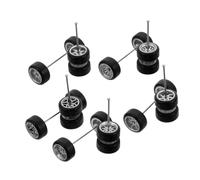 BESTonZON Lot De 5 Paires De Pneus Moulés en Alliage pour Voiture Modèle Réduit De Roue Bateau Hélicoptère Pièces Détachées Roues Essieux Véhicules