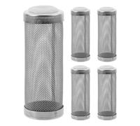 BESTonZON Lot de 5 Protections de Filtre pour Aquarium 16 Mm, Filet en Acier Inoxydable, Grille de Protection D'entrée d'air Anti-friture, Accessoire Filtration pour Crevettes et Petits
