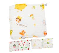 BESTonZON Lot De 5 Serviettes En Coton Pour -né Moufles De Toilette Doux Absorbant Hypoallergénique En Mousseline Serviette De Bain Pour Bébé Style Aléatoire