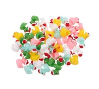BESTonZON Lot de 50 Mini Figurines De Canard en Résine pour Décoration De Noël