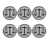 BESTonZON Lot de 6 Broches en Métal Doré Balance de Justice Épingle de Col pour Homme et Femme Symbole Avocat et Juge Accessoire Élève en Droit Finition Résistante et Fermoir Sécurisé