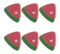 BESTonZON Lot de 6 Broches Pastèque Fantaisie en Émail Coloré, Épingles à Col Fruit Cartoon, Accessoires Créatifs pour Paquet à Dos et Vêtements, Décoration Estivale Amusante