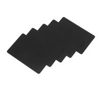 BESTonZON Lot de 6 Cartes de Visite Vierges en Alliage d'Aluminium Noir Mat - Surface à Graver Personnalisable - Cartes Professionnelles Solide et Légères pour Événements et Échanges Bureau