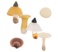 BESTonZON Lot De 6 Figurines De Champignons Artificiels : Mini Champignons Artificiels Décoratifs, Accessoires Photo pour Jeux De Rôle, Micro Paysage Décoratif