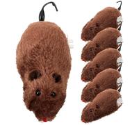 BESTonZON Lot de 6 Jouets à Remonter pour Chat Souris en Peluche Mécanique Couleurs Aléatoires Stimulant L'Activité Féline et Anti-Ennui Couleur Aléatoire