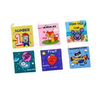 BESTonZON Lot De 6 Livres En Tissu Indéchirables Pour Bébé Livres Déveil Précoce Motifs Lumineux Pour Bébé Garçon