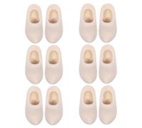 BESTonZON Lot de 6 Paires de Sabots Miniatures en Bois des Pays-Bas, 4 cm, pour Maison de poupée, pour projets de Bricolage, décorations de Micro-Paysage