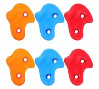 BESTonZON Lot de 6 poignées d'escalade pour Murs d'escalade : Prises d'escalade pour Aires de Jeux - Kit de Fixation pour Murs d'escalade intérieur/extérieur pour Aires de Jeux et