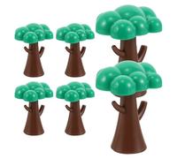 BESTonZON Lot de 6 Set de Arbres Miniatures en Plastique 3 Arbres Q-Version Décor pour Réseau Ferroviaire Miniature Accessoires pour Scène Forestière d'automne Modélisme Ferroviaire