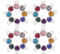 BESTonZON Lot de 60 Breloques en Pierres Précieuses Multicolores Pendentifs en Alliage pour Création de Bijoux DIY Décoration Délicate pour Bracelets Colliers et Boucles D’Oreilles