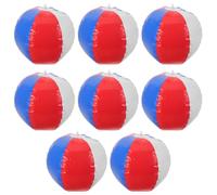 BESTonZON Lot de 8 balles gonflables pour jeux d'eau - Ballon de plage arc-en-ciel - Décorations de fête pour anniversaire, Luau, jeux d'eau d'été, cadeaux de fête - 33 cm